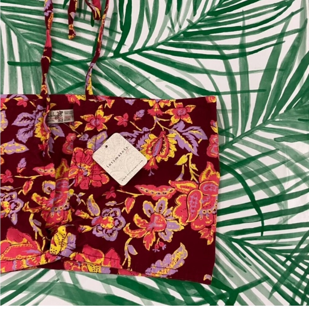 Intimately Free People Summer Of Love Floral Bandeau Halter Top Size Small